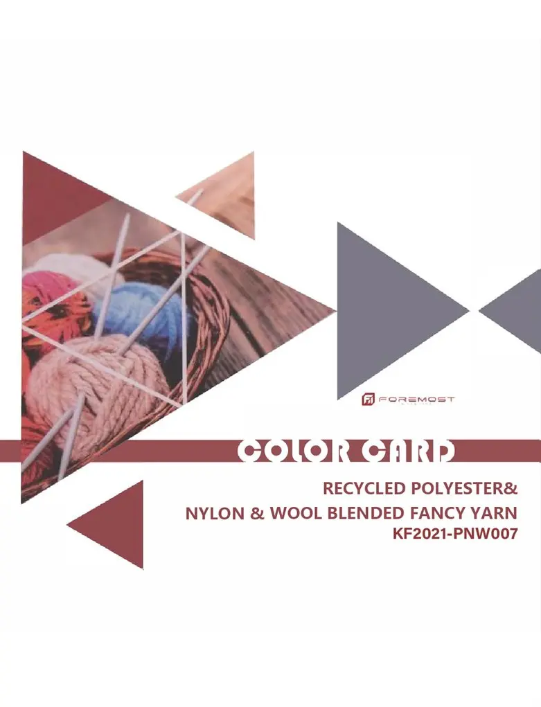 KF2021-PNW007 de lana de poliéster reciclado, nailon y lana mezclada