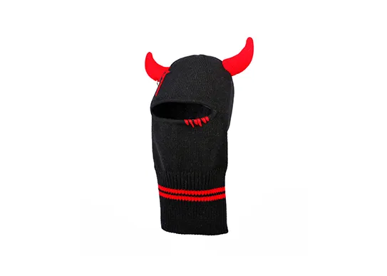 Personalizado Diablo Horn Balaclava máscara de esquí patrón de ganchillo