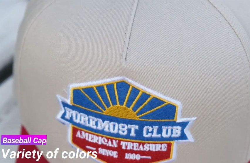 Gorras de béisbol deportivas de dos tonos con logo bordado personalizado, 5 paneles, perfil medio