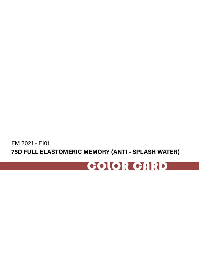FM2021-F101 100% poliéster memoria elastomérica